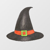 Green Spooky Halloween Witch Costume Party Pet Raamsticker (Vel)