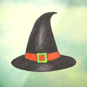 Green Spooky Halloween Witch Costume Party Pet Raamsticker (Vel 3)