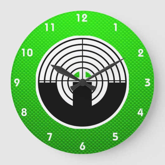 Green Sport Shooting Grote Klok (Voorkant)