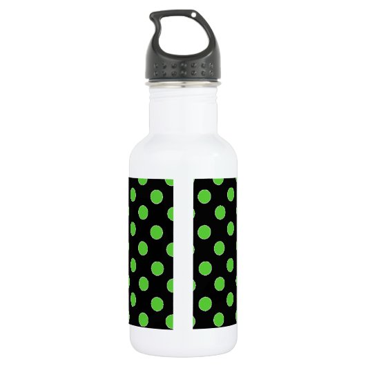 Green Spot Polka Dot Waterfles (Achterkant)
