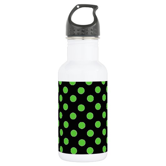 Green Spot Polka Dot Waterfles (Voorkant)