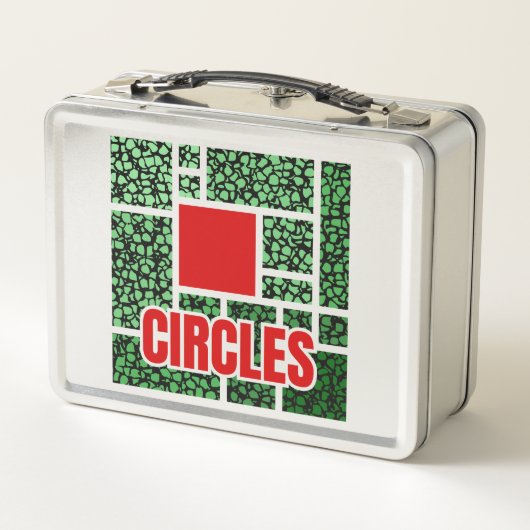 Green Spotted Abstraction with Red Accents (Achterkant)