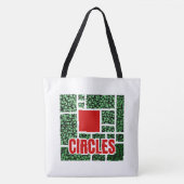 Green Spotted Abstraction with Red Accents Tote Bag (Voorkant)