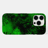 Green Spray Paint Effect iPhone 16 Hoesje (Achterkant (horizontaal))