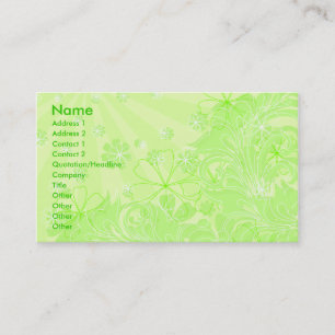 green spring_card visitekaartje