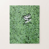 Green Spring Clover LOVE Wedding Photo Art Fun Legpuzzel (Verticaal)
