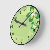 Green Spring Flower Ronde Klok (Hoek)