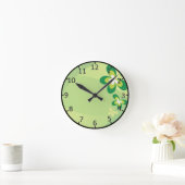Green Spring Flower Ronde Klok (Huis)