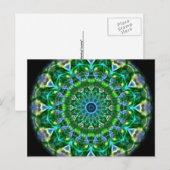 Green Spring Kaleidoscope Briefkaart (Voorkant / Achterkant)