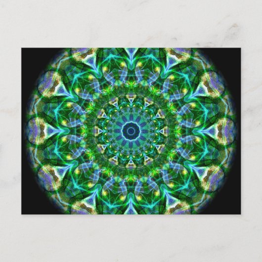 Green Spring Kaleidoscope Briefkaart (Voorkant)