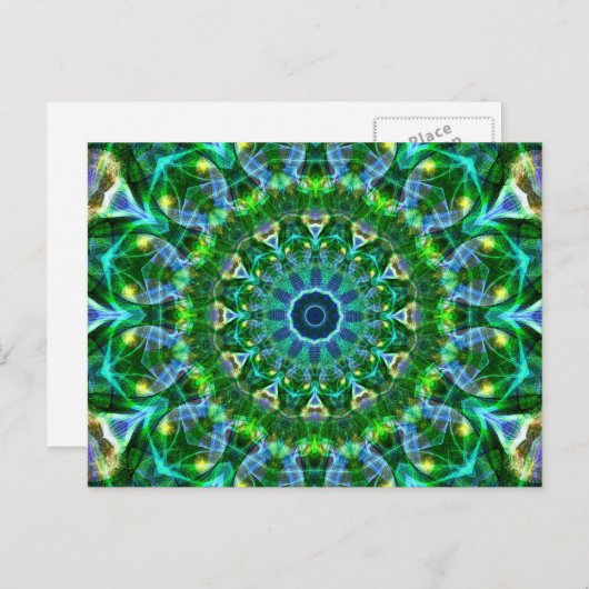 Green Spring Kaleidoscope Briefkaart (Voorkant / Achterkant)