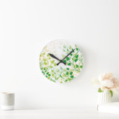 Green Spring Leafs Ronde Klok (Huis)