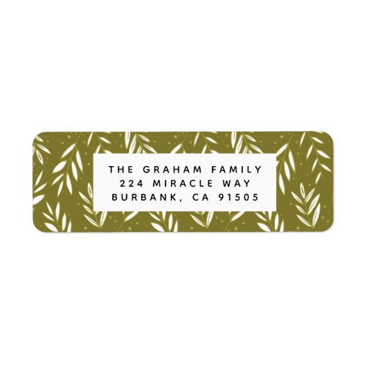 Green Springs Botanical retour adreslabel Etiket (Voorkant)