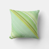 Green Sprout Mint en Lime Green Stripe and Plaid Kussen (Voorkant)