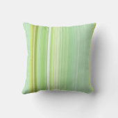 Green Sprout Mint en Lime Green Stripe Kussen (Achterkant)