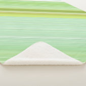 Green Sprout Mint en Lime Green Stripe Sherpa Deken (3/4)