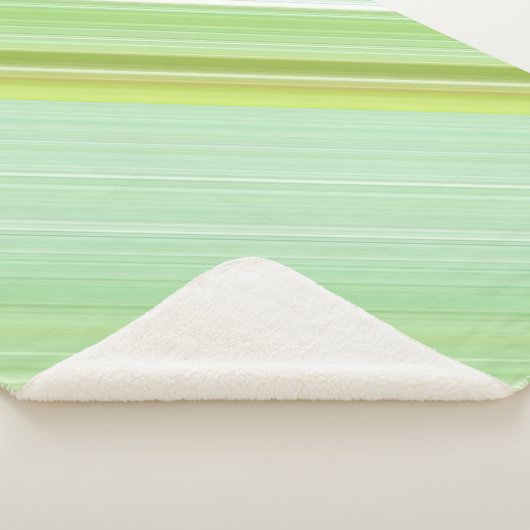 Green Sprout Mint en Lime Green Stripe Sherpa Deken (3/4)