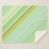 Green Sprout Mint en Lime Green Stripe Sherpa Deken (Voorkant (horizontaal))