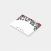 Green Spruce Red Poinsettia kerst Post-it® Notes (Schuin)
