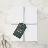 Green spruce tree cadeaulabel (Met Touw)