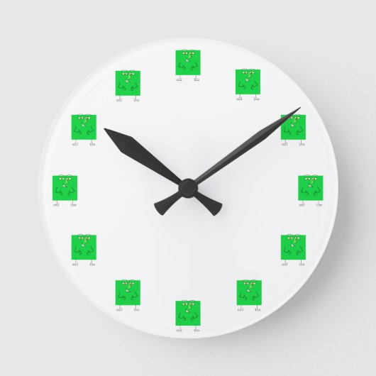 Green Square Guy Ronde Klok (Voorkant)