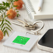 Green Square Guy Sleutelhanger (Voorkant Rechts)