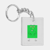Green Square Guy Sleutelhanger (Voorkant Links)