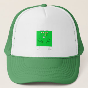 Green Square Guy Trucker Pet
