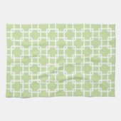 Green Square Link Pattern Ktichen Towels Theedoek (Horizontaal)