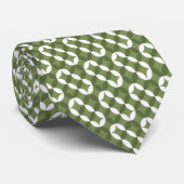 Green Squares Retro 60's 70's Patroon stropdas (Opgerold)