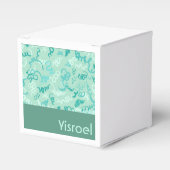 Green Squiggles upsherin gunstbox Bedankdoosjes (Voorkant Zijde)