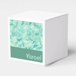 Green Squiggles upsherin gunstbox Bedankdoosjes