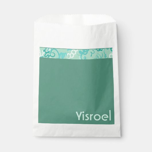 Green Squiggles upsherin voorkeurstassen Bedankzakje (Voorkant)