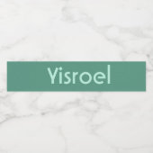 Green Squiggles upsherin water fles label Waterfles Etiket (Enkel label)