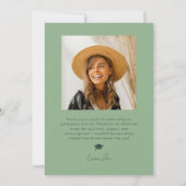 Green Squiggly Foto Lijst Afstuderen aankondiging (Achterkant)