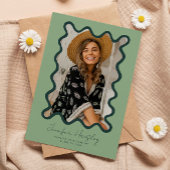 Green Squiggly Foto Lijst Afstuderen aankondiging