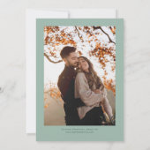 Green Squiggly Wavy Lijst Wedding Save The Date (Achterkant)