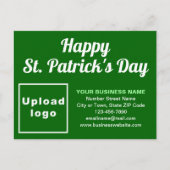 Green St. Patrick Business Holiday Briefkaart (Voorkant)
