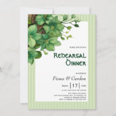 Green St. patricks Dag bruiloft repetitie diner Kaart (Voorkant)