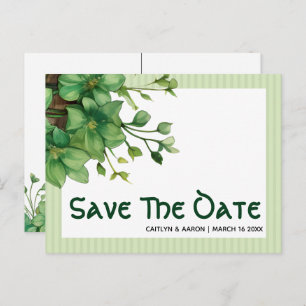 Green St. Patricks Day Celtic Save the Date Briefkaart