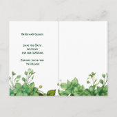 Green St. Patricks Day Celtic Save the Date Briefkaart (Achterkant)