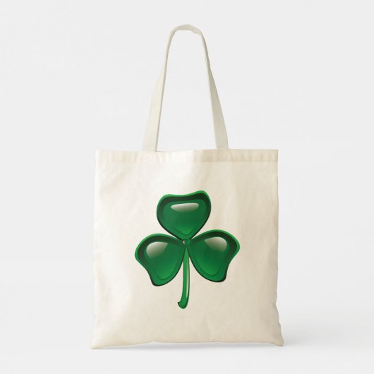Green St Patricks Day Clover-Canvas tas (Achterkant)