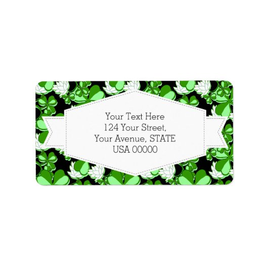 Green St. Patrick's Day Green Shamrock Ierland Etiket (Voorkant)