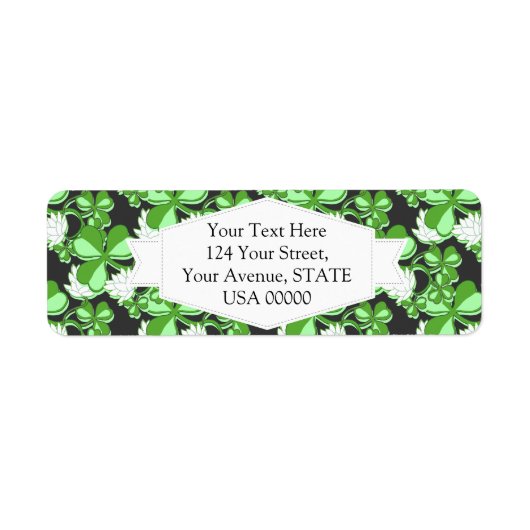 Green St. Patrick's Day Green Shamrock Ierland Etiket (Voorkant)