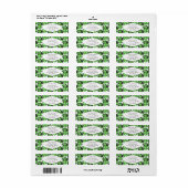 Green St. Patrick's Day Green Shamrock Ierland Etiket (Full Sheet)