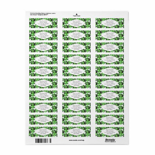 Green St. Patrick's Day Green Shamrock Ierland Etiket (Full Sheet)