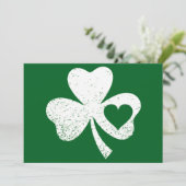 Green St Patricks Day, het hart van de Ierse Patty Bedankkaart (Staand voorkant)