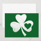 Green St Patricks Day, het hart van de Ierse Patty Bedankkaart (Voorkant / Achterkant)