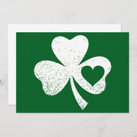 Green St Patricks Day, het hart van de Ierse Patty Bedankkaart (Voorkant / Achterkant)