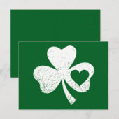 Green St Patricks Day, het hart van de Ierse Patty Briefkaart (Voorkant / Achterkant)